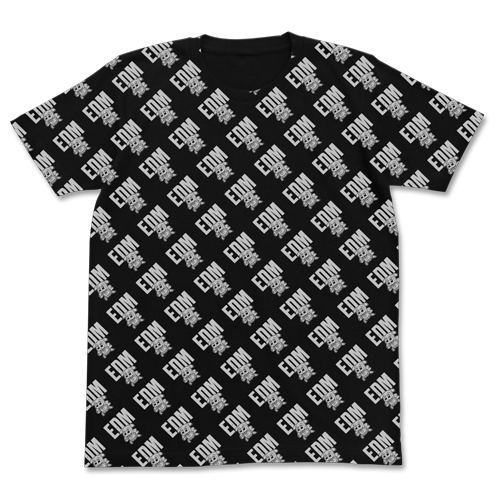 Pop Team Epic - Edm All Print T-shirt Black (XL Size) image 1