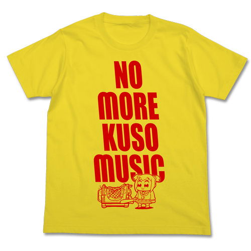 Pop Team Epic - Kuso Music T-shirt Yellow (S Size) image 1