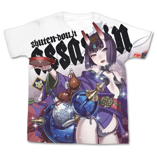 Fate/Grand Order - Assassin/Shuten-Douji Full Graphic T-shirt White (S Size) image 1