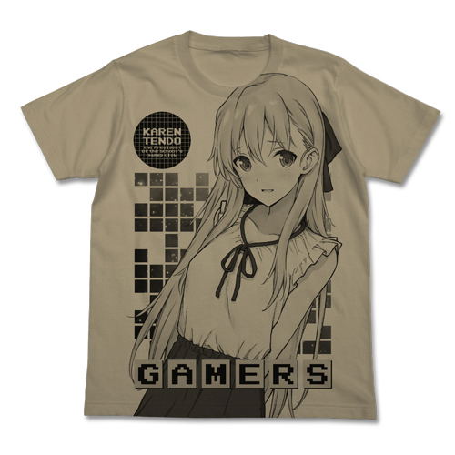 Gamers! - Karen Tendo All Print T-shirt Sand Khaki (S Size) image 1