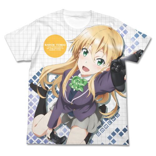 Gamers! - Karen Tendo Full Graphic T-shirt White (M Size) image 1