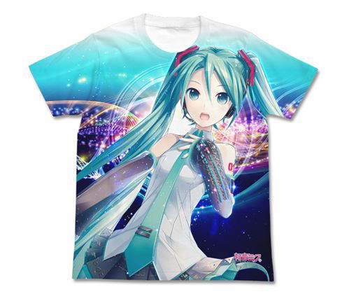 Hatsune Miku V3 Full Graphic T-shirt Ver. 2.0 White (M Size