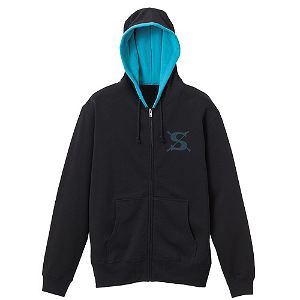 One Piece - Sabo Zippered Hoodie Black x Turquoise Blue (L Size)
