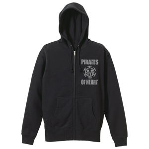 One Piece - Tatazumu Law Zippered Hoodie Black (S Size)