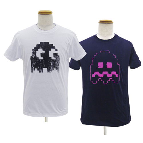Pac-Man Reversible T-shirt White x Navy (M Size) image 1