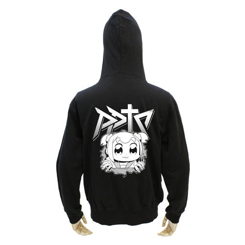 Pop Team Epic Full Zippered Hoodie Black (XL Size) image 2