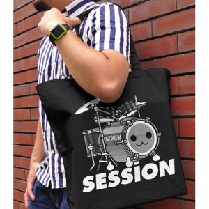 Taiko No Tatsujin - Wada Don Drum Set Large Tote Bag Black