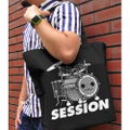 Taiko No Tatsujin - Wada Don Drum Set Large Tote Bag Black thumbnail 2