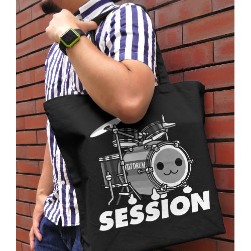 Taiko No Tatsujin - Wada Don Drum Set Large Tote Bag Black image 2
