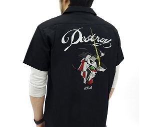 Mobile Suit Gundam Unicorn - Embroidery Work Shirt Black (XL Size)