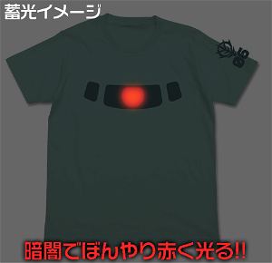 Mobile Suit Gundam - Zaku Mono Eye Phosphorescent T-shirt Sage Blue (S Size)