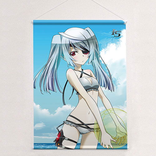 Infinite Stratos Original Illustration B2 Wall Scroll: Laura / Beach image 1