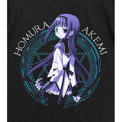Puella Magi Madoka Magica - Homura Akemi T-shirt (Black | Size M) image 2