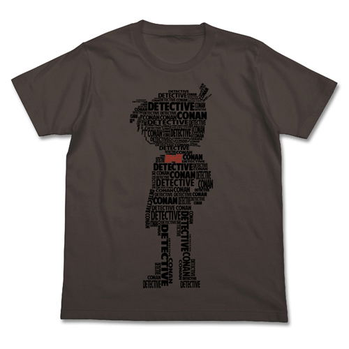 Detective Conan - Conan Silhouette T-shirt Charcoal (L Size) image 1