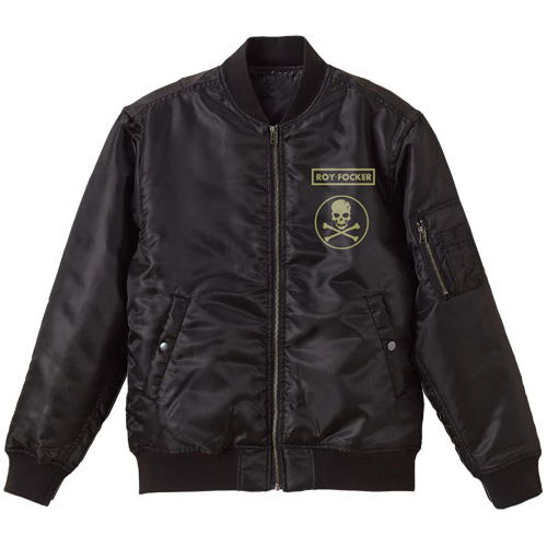 The Super Dimension Fortress Macross - Roy Focker MA-1 Jacket Black (L Size) image 1