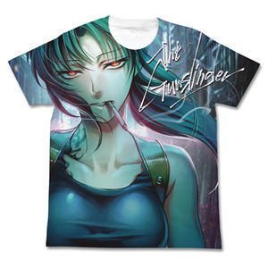 Black Lagoon - Gunslinger Revy Full Graphic T-shirt White (M Size)_