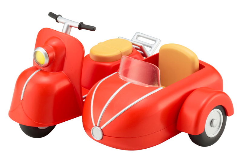 Cu-poche Extra Motorcycle & Sidecar (Cherry Red) image 1