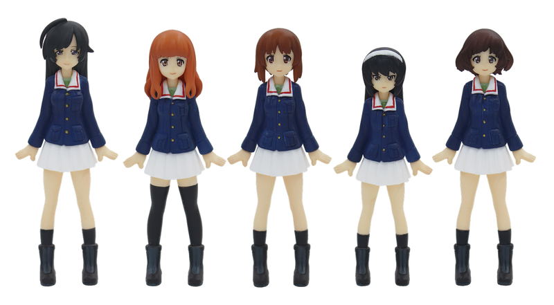 Girls und Panzer der Film 1/35 Image Scale Pre-Painted Figure: Ankou Team Figure Set image 1