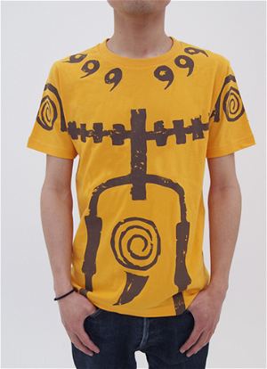 Naruto Shippuden - Nine Tails Chakra Mode T-shirt Gold (XL Size)