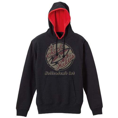 Blood Blockade Battlefront & Beyond - Jack & Rockets Pullover Hoodie Black x Red (L Size) image 1