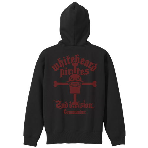 One Piece - Fire Fist Ace Zippered Hoodie Black (L Size) image 1