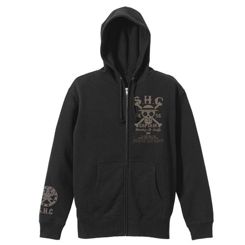 One Piece - Straw Hat Crew Zippered Hoodie Black (S Size) image 2