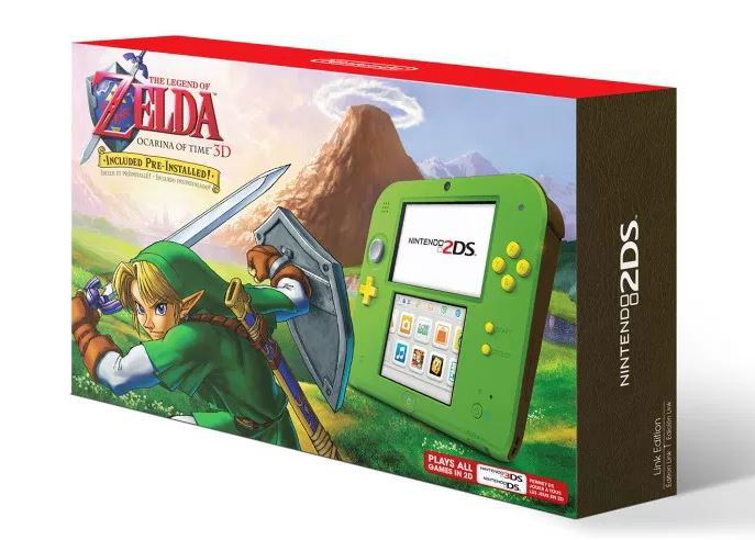 Nintendo 2DS Pre-installed The Legend of Zelda: Ocarina of Time 3D (Link Green) image 1