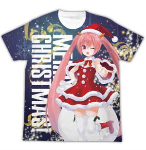 Aria The Scarlet Ammo - Kanzaki H Aria Full Graphic T-shirt Santa Ver. White (M Size) [Limited Edition]_