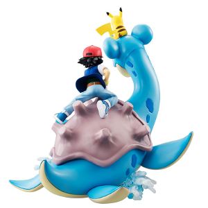 G.E.M. Series Pocket Monsters Pre-Painted PVC Figure: Ash Ketchum & Pikachu & Lapras