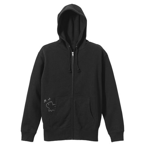 Kono Subarashii Sekai Ni Shukufuku Wo! 2 - Chomusuke Zippered Hoodie Black (L Size) image 1