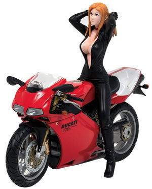 Minichamps 1/12 Scale Pre-Painted Figure: Bike Girl with Ducati 996R_