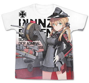 Kantai Collection - Prinz Eugen Full Graphic T-shirt White (L Size)_