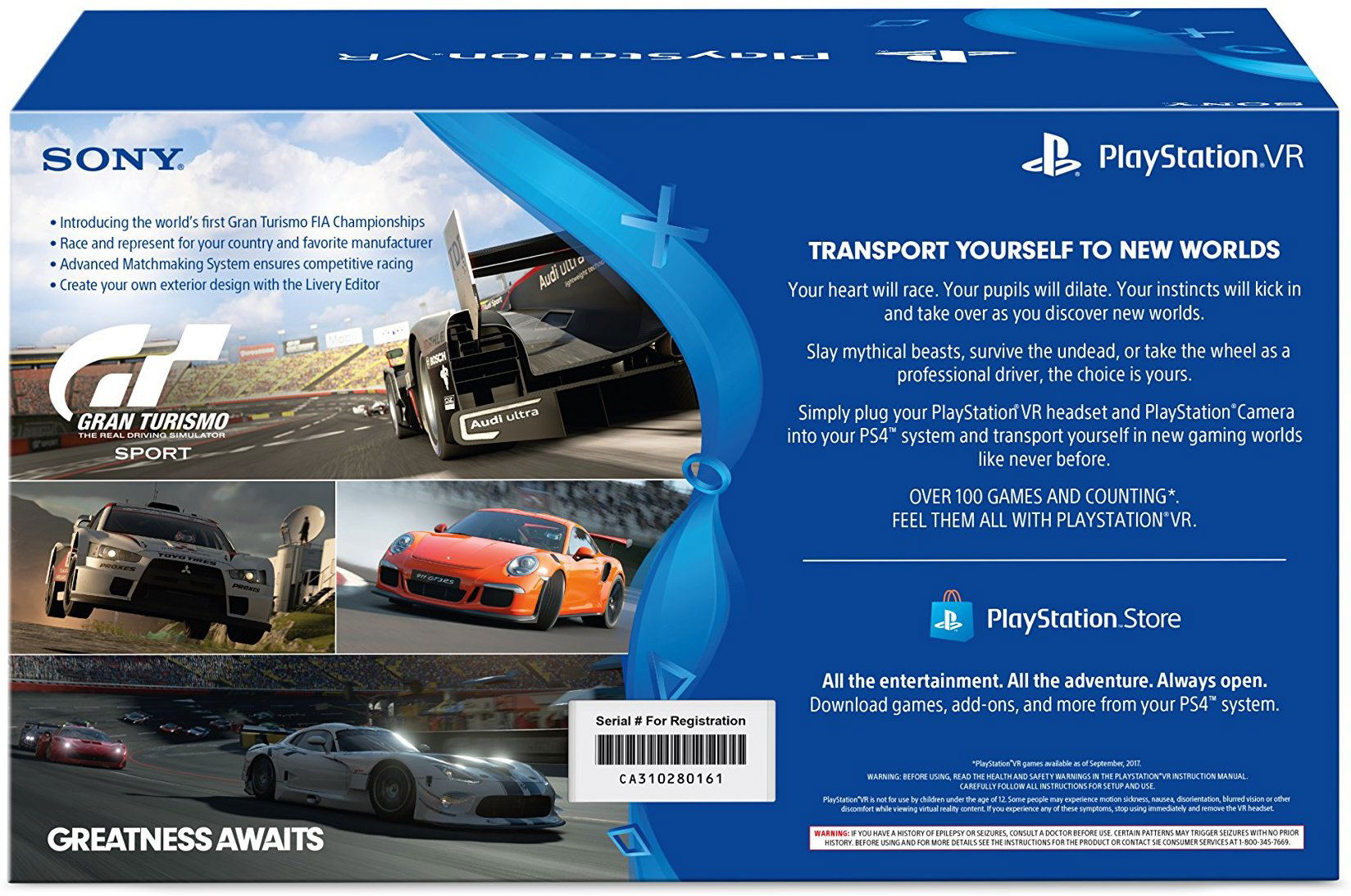 Playstation VR Gran Turismo Sport Bundle
