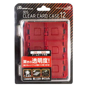 Clear Card Case 12 for Nintendo 3DS (Red)_