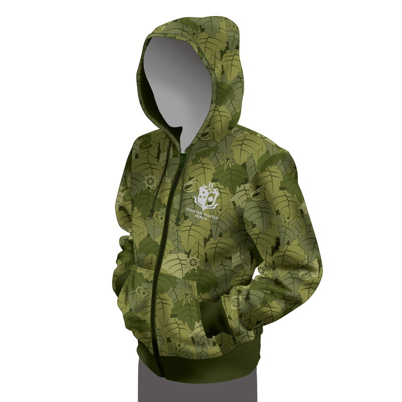 Monster Hunter World Zippered Hoodie - Hiding Clothes (M Size) image 3