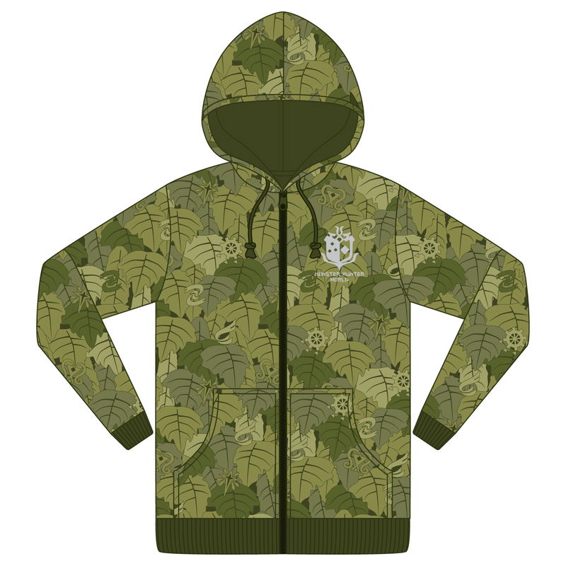 Monster Hunter World Zippered Hoodie - Hiding Clothes (XL Size) image 1