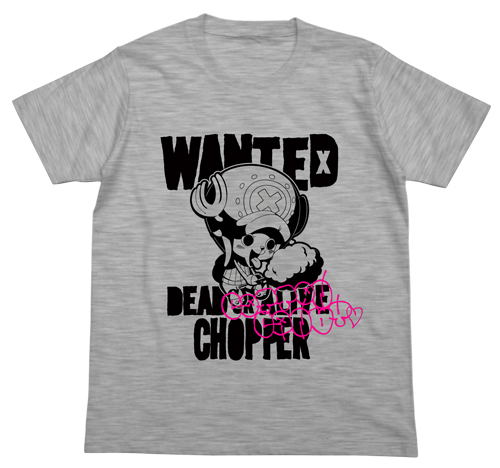One Piece - Chopper Wanted T-shirt Heather Gray (XL Size) image 1