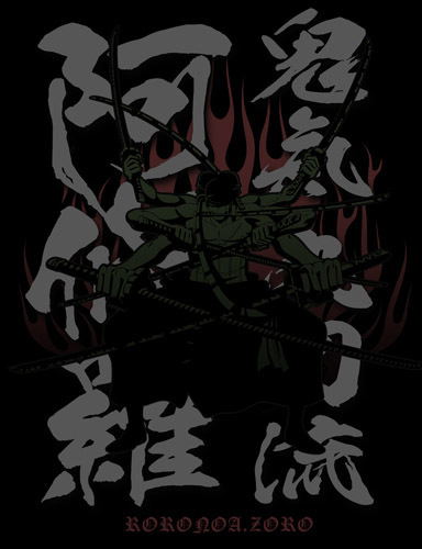 One Piece - Kiki Kyutoryu Ashura T-shirt Black (XL Size) image 2