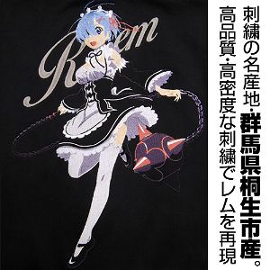 Re:Zero Starting Life In Another World - Rem Embroidery Zippered Hoodie Black (M Size) [Limited Edition]