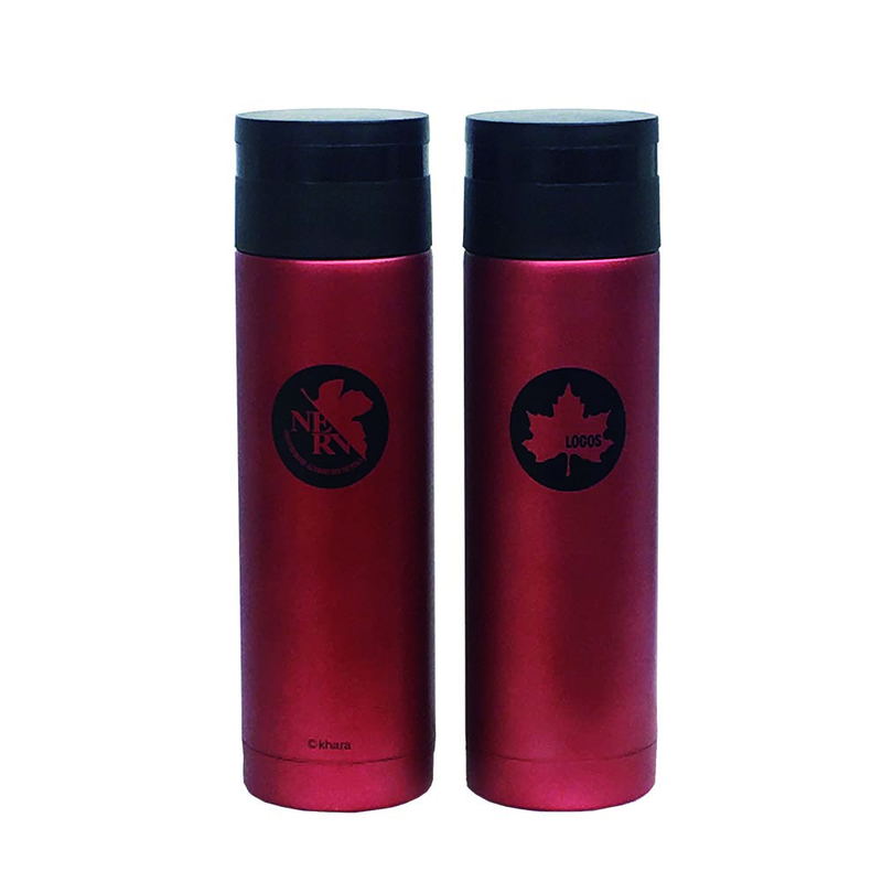 Rebuild Of Evangelion Eva & Logos Slim My Bottle Red (300ml) image 1