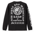New Japan Pro-Wrestling - Lion Mark Long Sleeve T-shirt Old English Ver. Black (S Size) thumbnail 2
