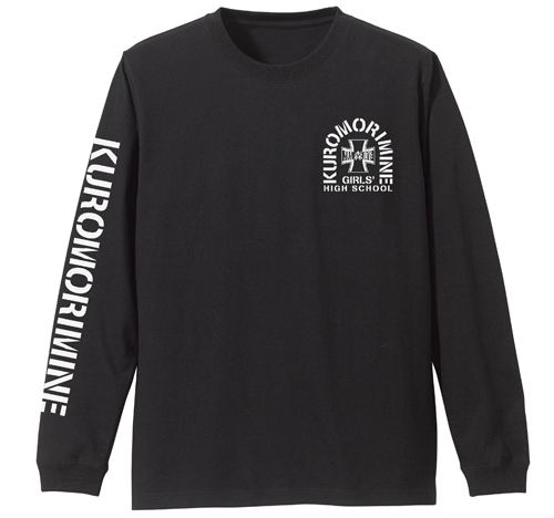 Girls Und Panzer Der Film - Kuromorimine Girls High School Sleeve Rib Long Sleeve T-shirt Black (L Size) image 1