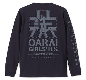 Girls Und Panzer Der Film - Oarai Girls High School Sleeve Rib Long Sleeve T-shirt (Navy | Size XL)