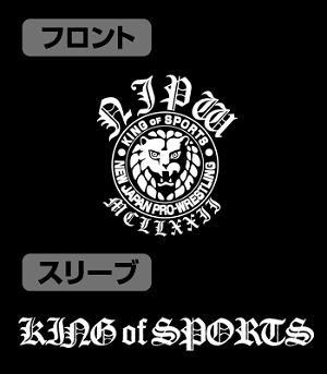 New Japan Pro-Wrestling - Lion Mark Long Sleeve T-shirt Old English Ver. Black (S Size)