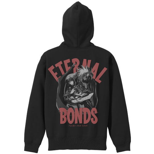 Yu-Gi-Oh! Duel Monsters - GX Yubel & Judai Zippered Hoodie Black x Red (M Size) image 1