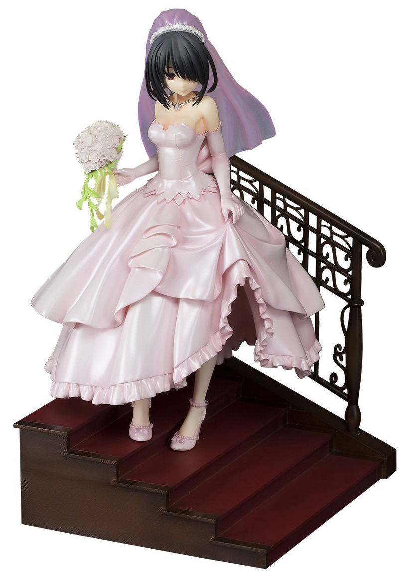 Date A Live 1/7 Scale Pre-Painted Figure: Tokisaki Kurumi Wedding Ver. Pink image 1