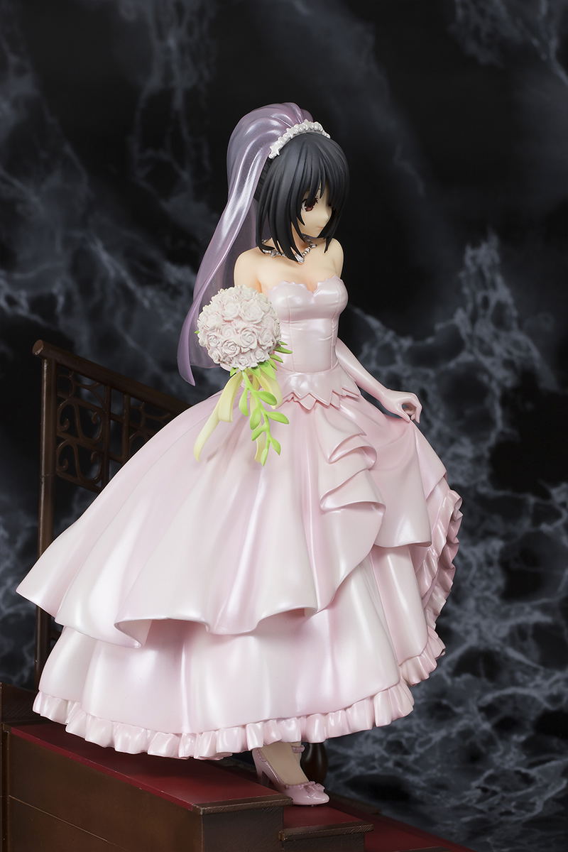 Date A Live 1/7 Scale Pre-Painted Figure: Tokisaki Kurumi Wedding Ver. Pink image 3