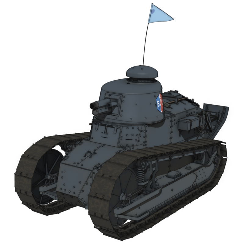 Girls und Panzer 1/35 Scale Model Kit: FT-17 BC Freedom High School image 1