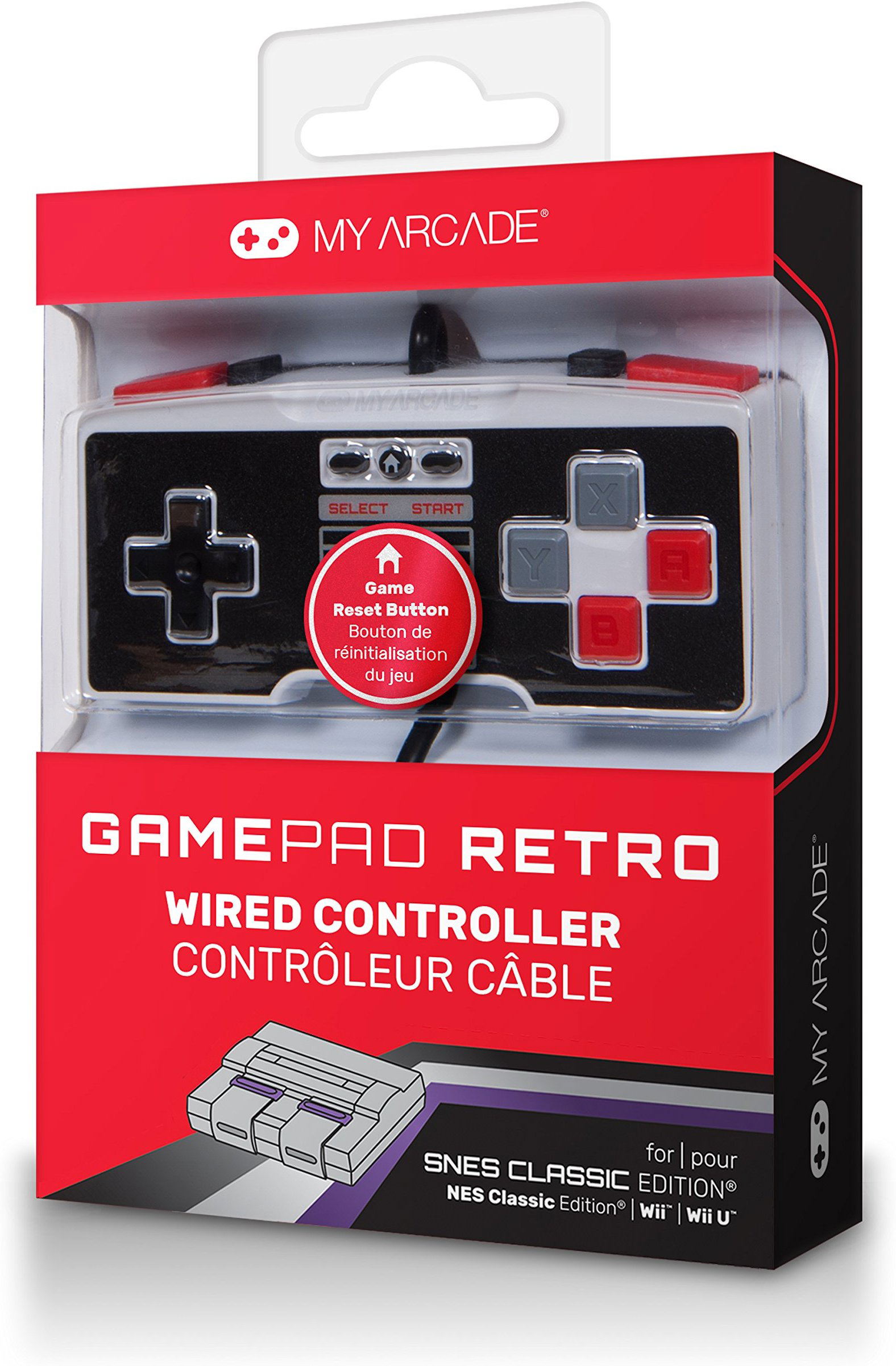Nes Controller Easy My Arcade GamePad Retro Classic Wired Controller for SNES and NES ...