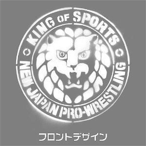 New Japan Pro-Wrestling - Lion Mark Stencil Raglan T-shirt Heather Gray x Black (L Size)